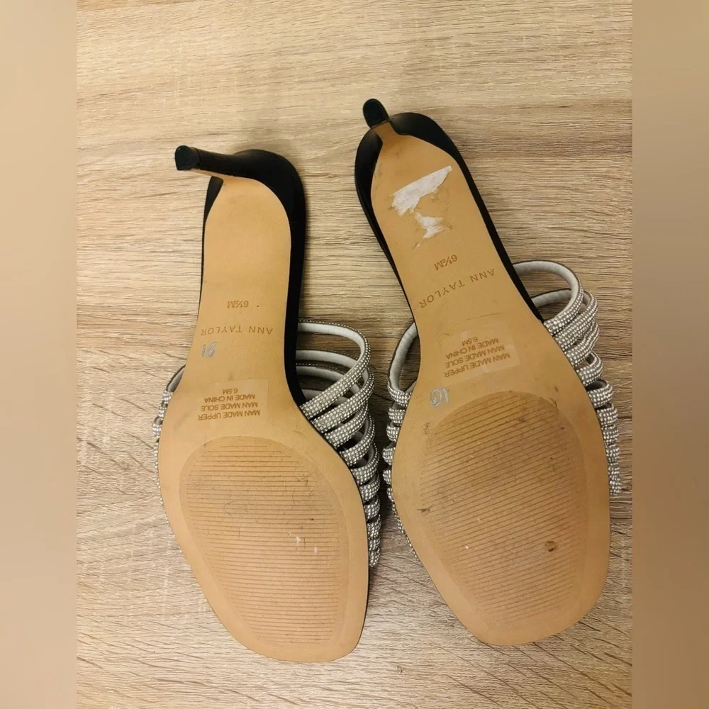 Ann Taylor Open Toe Slip On Heel Sandals Shoes Women's Size 6.5